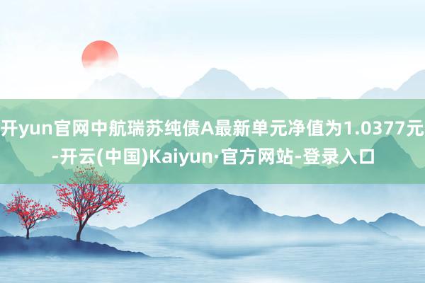 开yun官网中航瑞苏纯债A最新单元净值为1.0377元-开云(中国)Kaiyun·官方网站-登录入口
