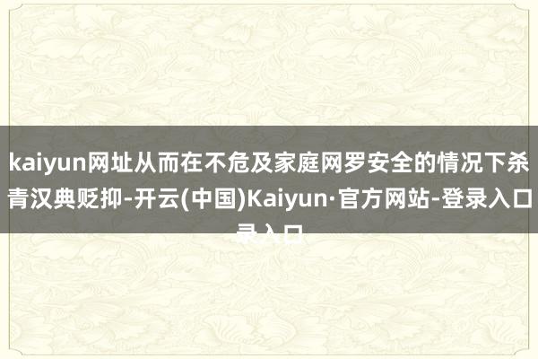 kaiyun网址从而在不危及家庭网罗安全的情况下杀青汉典贬抑-开云(中国)Kaiyun·官方网站-登录入口