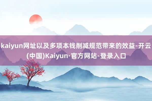 kaiyun网址以及多项本钱削减规范带来的效益-开云(中国)Kaiyun·官方网站-登录入口