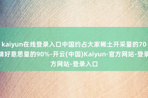 kaiyun在线登录入口中国约占大家稀土开采量的70%、精好意思量的90%-开云(中国)Kaiyun·官方网站-登录入口