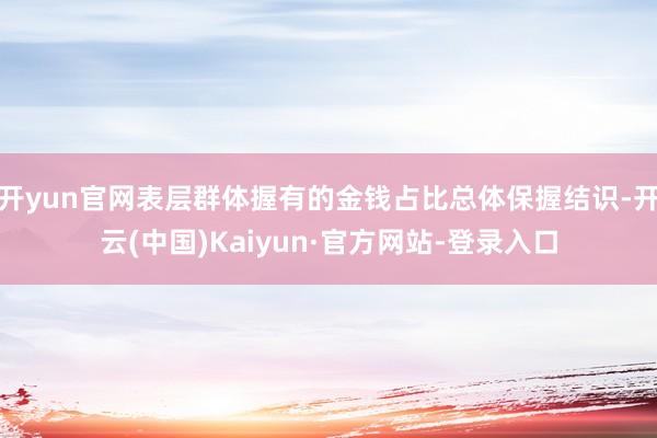 开yun官网表层群体握有的金钱占比总体保握结识-开云(中国)Kaiyun·官方网站-登录入口